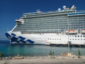 Enchanted Princess docked in the Caribbean