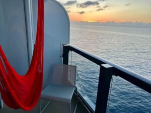 Virgin Voyages hammock on the deck